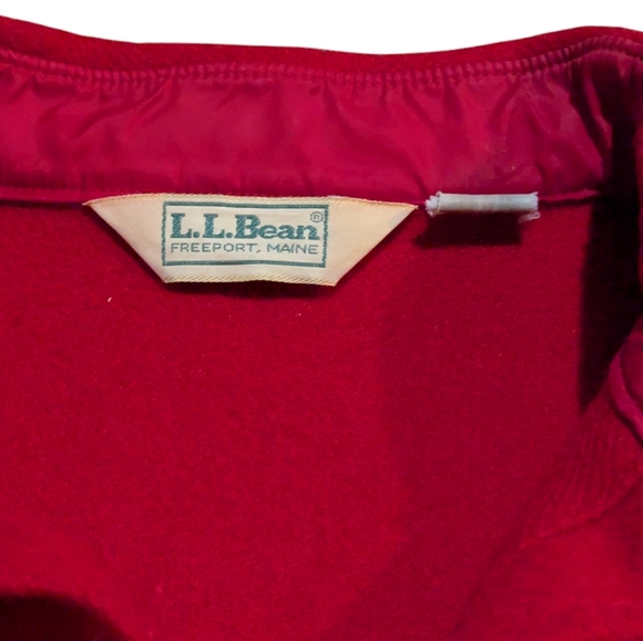 LL BEAN Red Heavy Lumberjack Wool Shirt Hunting Jacket Shacket Overshirt XL - Picture 4 of 6